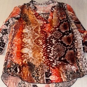 Cato Women's Multicolor V-Neck Top